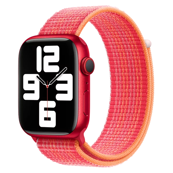 רצועה לשעון אפל 45 מ”מ מקורית Apple Watch RED Sprot Loop אדום 42/44/45 מ”מ