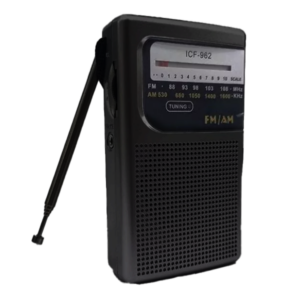 רדיו נייד על בטריות בעל שמע עוצמתי Pocket Radio ICF-962 שחור