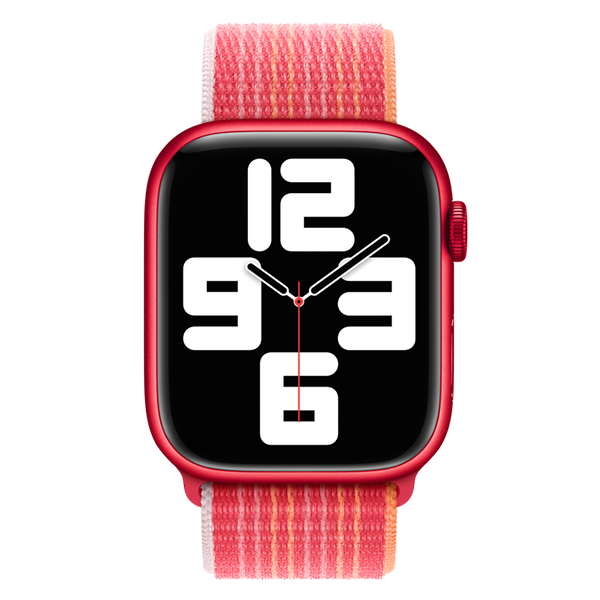 רצועה לשעון אפל 45 מ”מ מקורית Apple Watch RED Sprot Loop אדום 42/44/45 מ”מ