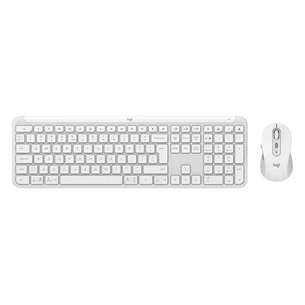 סט אלחוטי Logitech MK950 Slim עכבר ומקלדת בצבע Off-White לפרודקטיביות מקסימלית