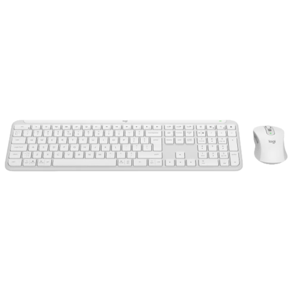 סט אלחוטי Logitech MK950 Slim עכבר ומקלדת בצבע Off-White לפרודקטיביות מקסימלית