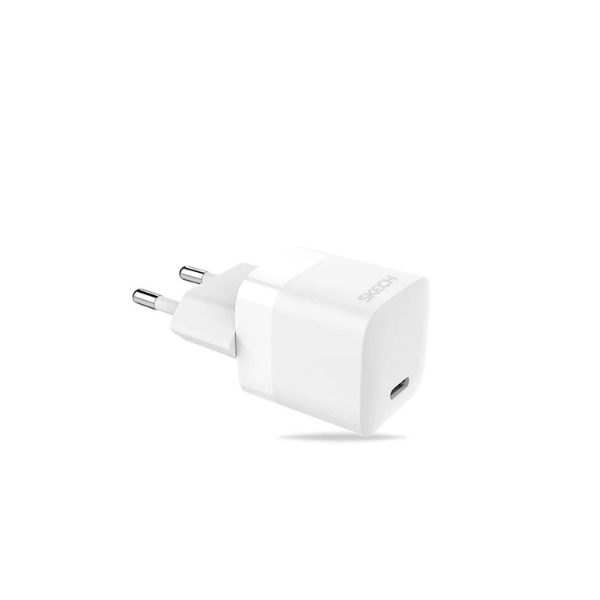 Skech ראש מטען לבן מהיר PD 30W עם יציאת USB-C לטעינה מהירה