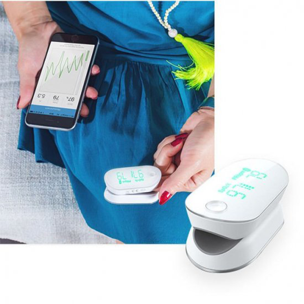 מד סיטוראציה Smart Pulse Oximeter - iHealth Air מאפשר מדידה בזמן אמת של SpO2 ודופק