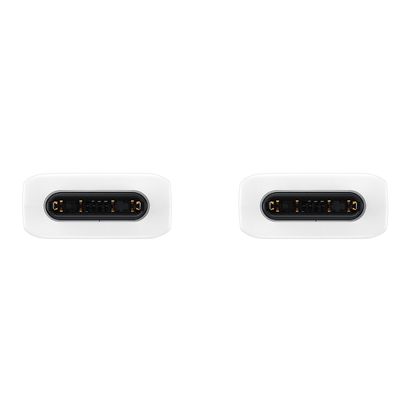 כבל סמסונג מקורי 1 מטר USB-C ל-USB-C בצבע לבן לטעינה איכותית ומהירה