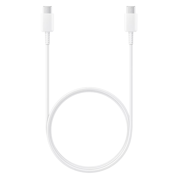 כבל סמסונג מקורי 1 מטר USB-C ל-USB-C בצבע לבן לטעינה איכותית ומהירה