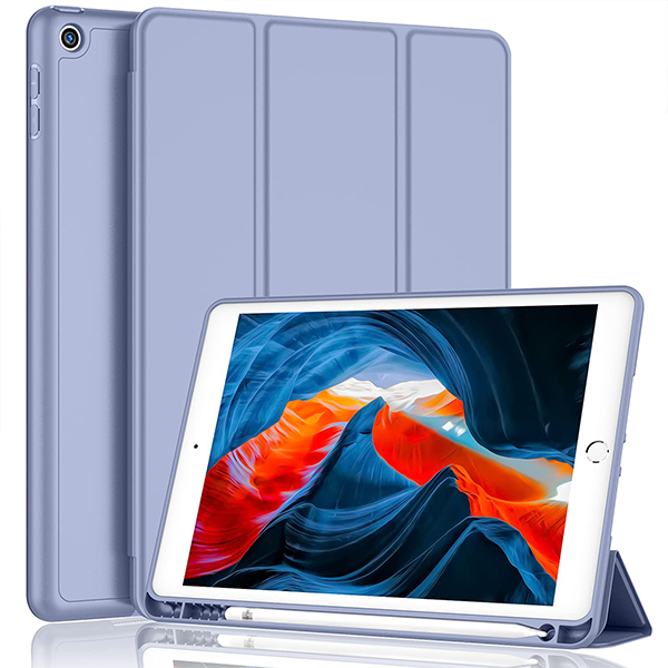 כיסוי פוליו iPad 10.2 לבנדר שילוב של עיצוב אופנתי והגנה אופטימלית עם מקום לעט