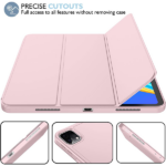 כיסוי פוליו ורוד iPad Pro 12.9 עם מקום לעט בעיצוב אופנתי ועמיד במיוחד