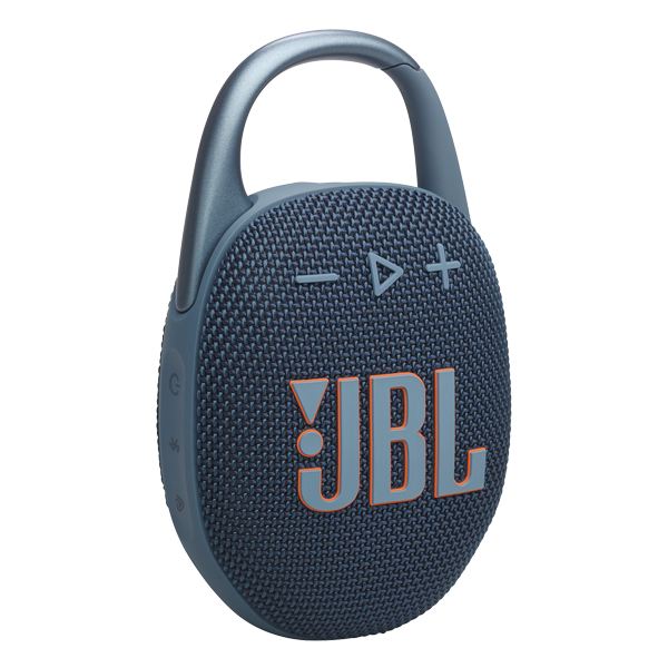 רמקול JBL Clip 5 כחול נייד עם סאונד עוצמתי ועמידות למים