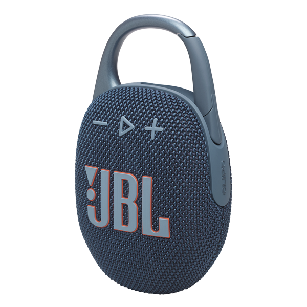 רמקול JBL Clip 5 כחול נייד עם סאונד עוצמתי ועמידות למים