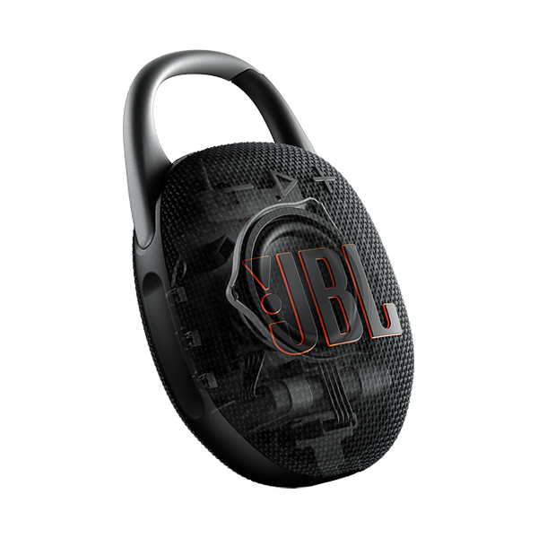 רמקול JBL Clip 5 שחור נייד עם סאונד עוצמתי ועמידות למים