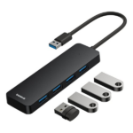 מפצל USB-A, עם 4 חיבורי USB Type-A איכותי ויציב 4-Port HUB מבית Baseus