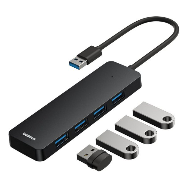 מפצל USB-A, עם 4 חיבורי USB Type-A איכותי ויציב 4-Port HUB מבית Baseus