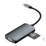 מתאם 7 ב-1 USB-C עם חיבורי USB-A ו-USB-C, כרטיסי SD/TF וחיבור VGA מבית Yesido