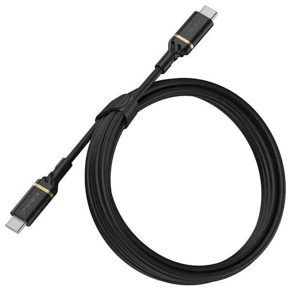 כבל USB-C שזור לטעינה מהירה והעברת נתונים 2 מטר שחור OtterBox