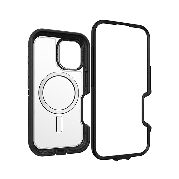 כיסוי OtterBox Defender XT לאייפון 16 פרו שקוף/שחור תומך MagSafe