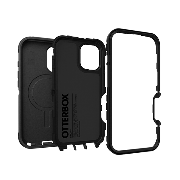 כיסוי לאייפון 16 פלוס שחור OtterBox Defender תומך MagSafe