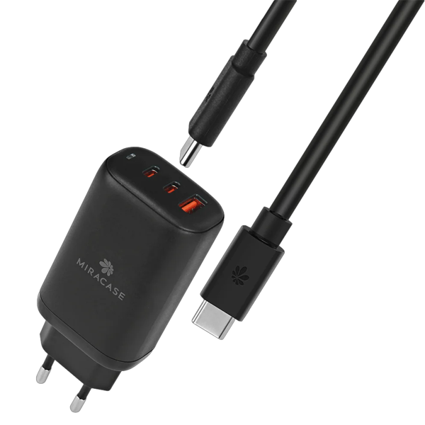 מטען קיר 65W עם כבל USB-C עם טעינה מהירה Miracase