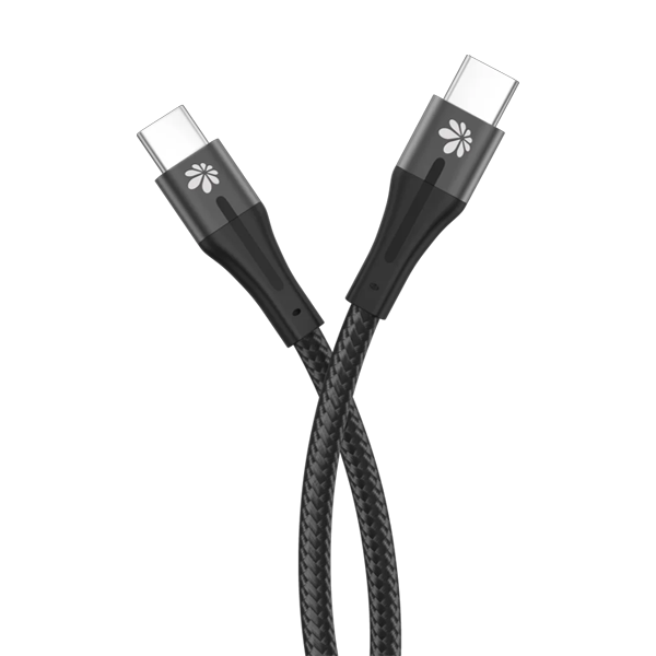 כבל שזור USB-C טעינה מהירה בהספק של 60W באורך 1.2 מטר שחור Miracase