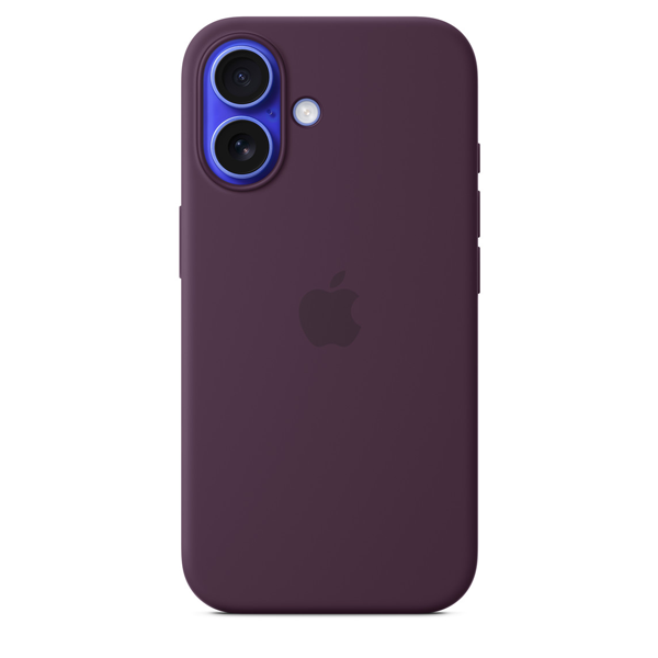 כיסוי סיליקון לאייפון 16 סגול תומך MagSafe מקורי Apple Silicone Plum