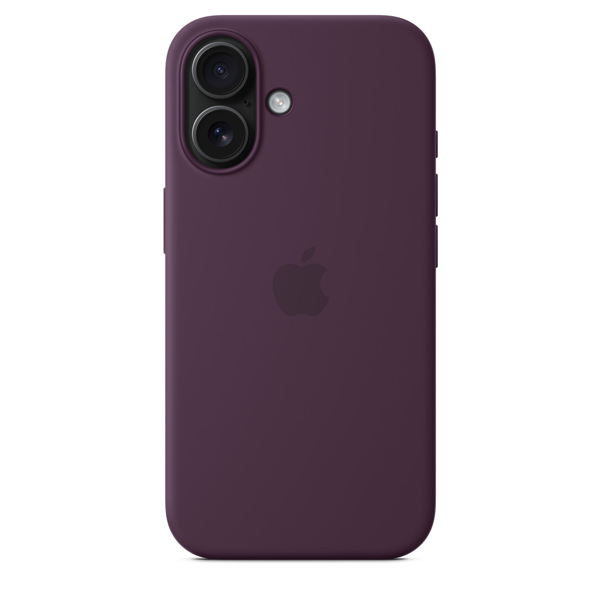 כיסוי סיליקון לאייפון 16 סגול תומך MagSafe מקורי Apple Silicone Plum