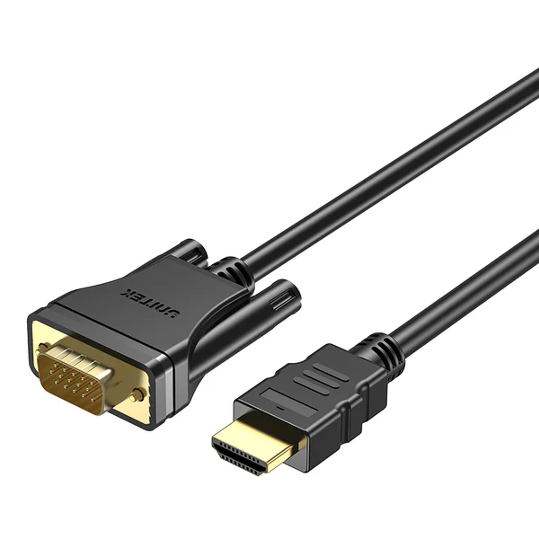 כבל Hdmi לvga שחור איכותי בעל תמיכה ב 1080p מבית Unitek