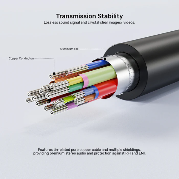 כבל HDMI ל-VGA שחור 2 מטר ברזולוציה 1080p FHD מבית Unitek