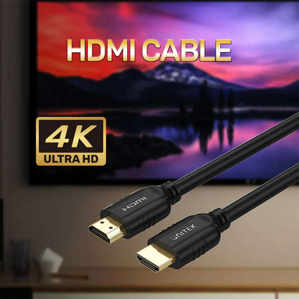 כבל HDMI 4K שחור 3 מטר תומך 60Hz באיכות גבוהה Unitek