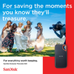 כונן SSD חיצוני SanDisk Extreme 4TB נפח אחסון ענק בכונן קומפקטי