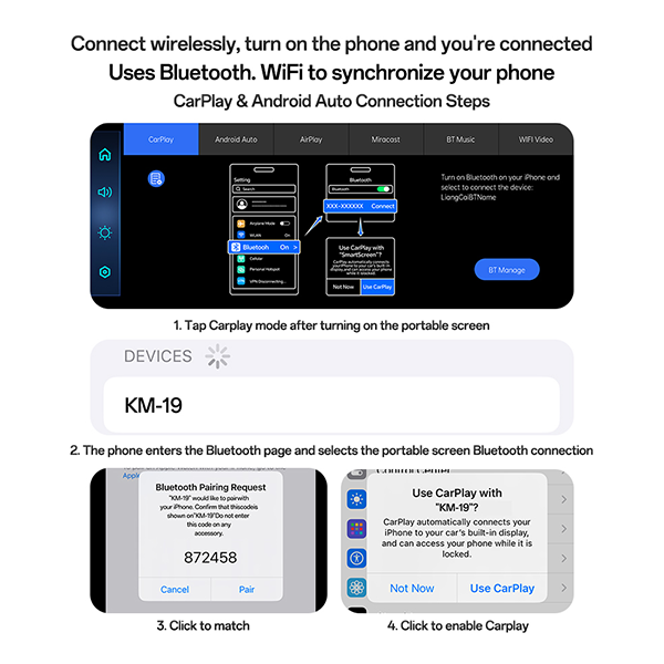 מערכת מולטימדיה לרכב 10.2 אינץ׳ תומך CarPlay עם מצלמת דרך 4K ואנדרואיד אוטו Yesido