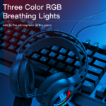 אוזניות גיימינג עם מיקרופון תאורת RGB ומערכת סראונד 7.1 וירטואלית Yesido EK02