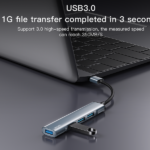 מתאם USB 3.0 קומפקטי וחכם עם 4 יציאות Yesido HB18