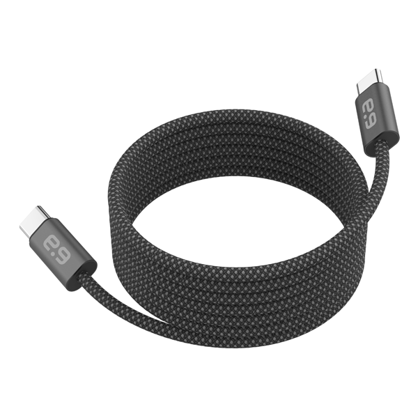 כבל USB-C מגנטי עם טעינה מהירה עד 60W בעיצוב PureGear באורך 1.2 מטר