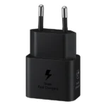 מטען מקורי לגלקסי S25 פלוס שחור עם כבל USB-C באורך 1 מטר 45 וואט Super Fast Charger