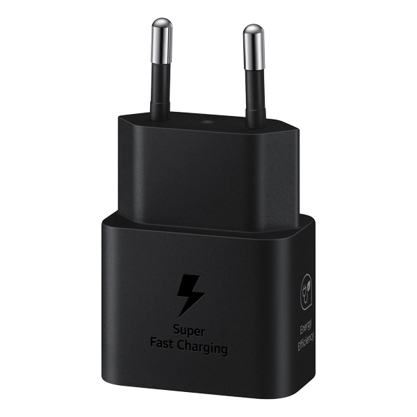 מטען מקורי לגלקסי S25 פלוס שחור עם כבל USB-C באורך 1 מטר 45 וואט Super Fast Charger