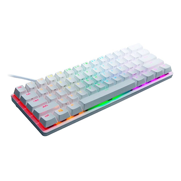 מקלדת גיימינג מכנית לבנה Razer Huntsman Mini קצרה 60% עם RGB