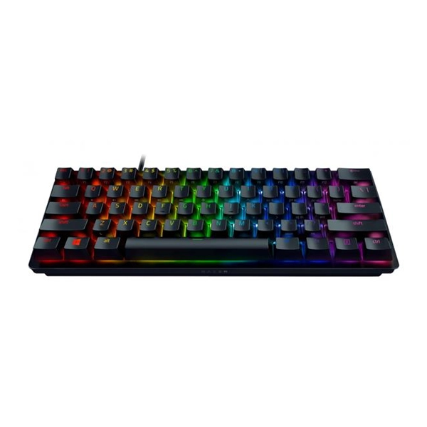 מקלדת גיימינג מכנית שחורה Razer Huntsman Mini קצרה 60% עם RGB