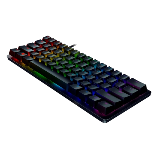 מקלדת גיימינג מכנית שחורה Razer Huntsman Mini קצרה 60% עם RGB